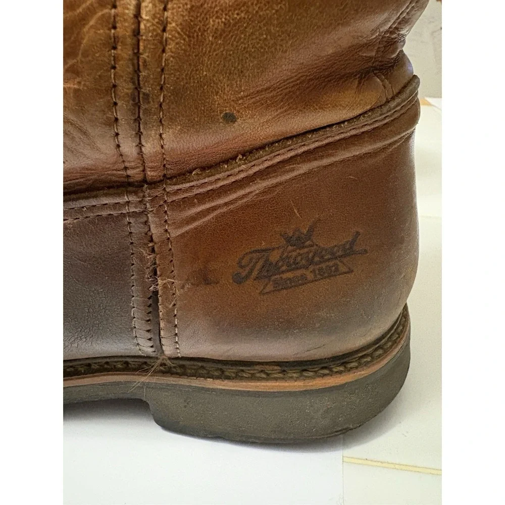 Thorogood American Heritage 814-4208 Tobacco Leather‎ Boots. REPAIR NEEDED